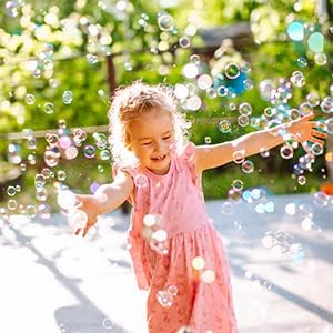 Bubble Machine for Kids, Automatic Electric Frozen Toys for Girls Princess Bubble Wand Maker Blower, Musical&Light Up Bubble Toys for Toddlers Outdoor, 3 4 5 6 7 8 Year Old Gifts-CubbioJoy