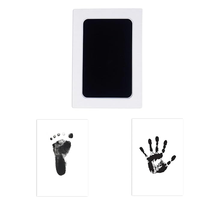 1-Pack Clean Touch Ink Pad for Baby Handprints and Footprints, Baby Footprint Kits,Inkless Hand and Footprint Kit,No Mess Ink Pad for Baby Hand and Footprints,Baby Shower Gifts for New Moms-CubbioJoy