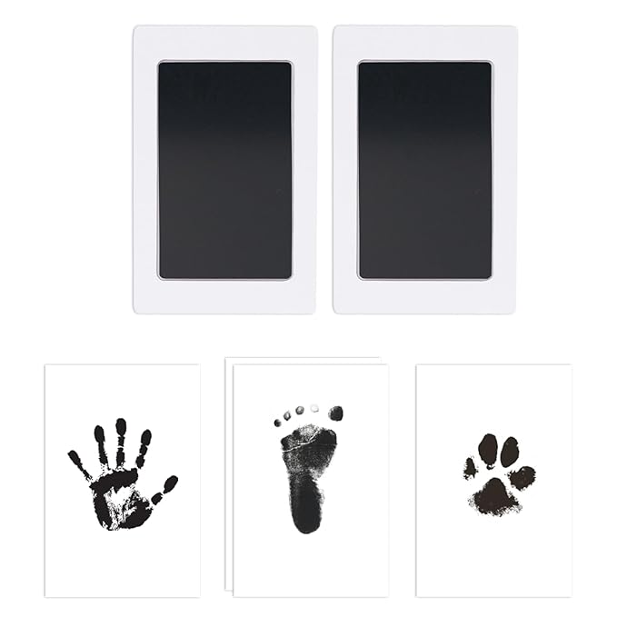 1-Pack Clean Touch Ink Pad for Baby Handprints and Footprints, Baby Footprint Kits,Inkless Hand and Footprint Kit,No Mess Ink Pad for Baby Hand and Footprints,Baby Shower Gifts for New Moms-CubbioJoy