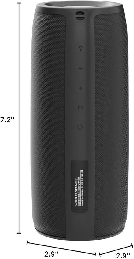 Bluetooth Speaker,MusiBaby M88 Speakers,Dual Pairing, Bluetooth 5.3,Loud Stereo Sound,Booming Bass,30H Playtime for Home& Outdoor Party,Beach,Portable Speaker,Gifts(Black)-CubbioJoy