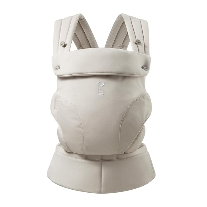 Bc Babycare CocoonGo Baby Carrier – CloudTouch Soft & Ergonomic Baby Carrier for 7–44 lbs | Easy to Wear, Adjustable Fit, Travel-Ready, Machine Washable (Light Beige)-CubbioJoy