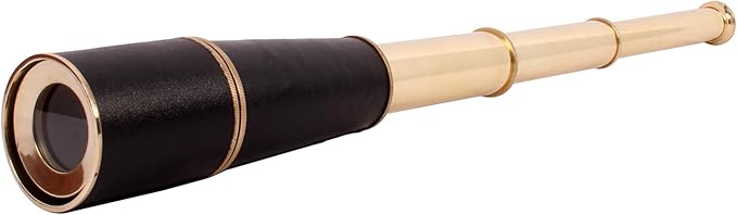 24" Handheld Nautical Brass Telescope with Wooden Box - Pirate Collectibles.-CubbioJoy