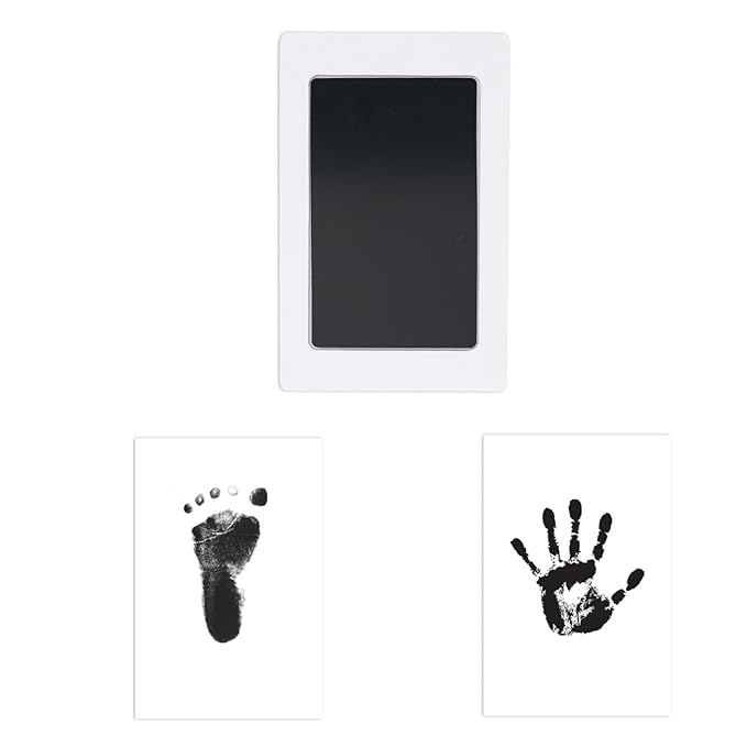 1-Pack Clean Touch Ink Pad for Baby Handprints and Footprints, Baby Footprint Kits,Inkless Hand and Footprint Kit,No Mess Ink Pad for Baby Hand and Footprints,Baby Shower Gifts for New Moms-CubbioJoy