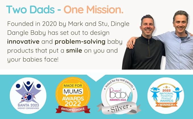 DINGLE DANGLE - Baby Gift Set - 3 in 1 Diaper Changing Helper Headband, Baby Mobile, & Sensory Rattle; Newborn Essentials Must Haves - Great Baby Registry or Shower Gift - Featured on Shark Tank-CubbioJoy