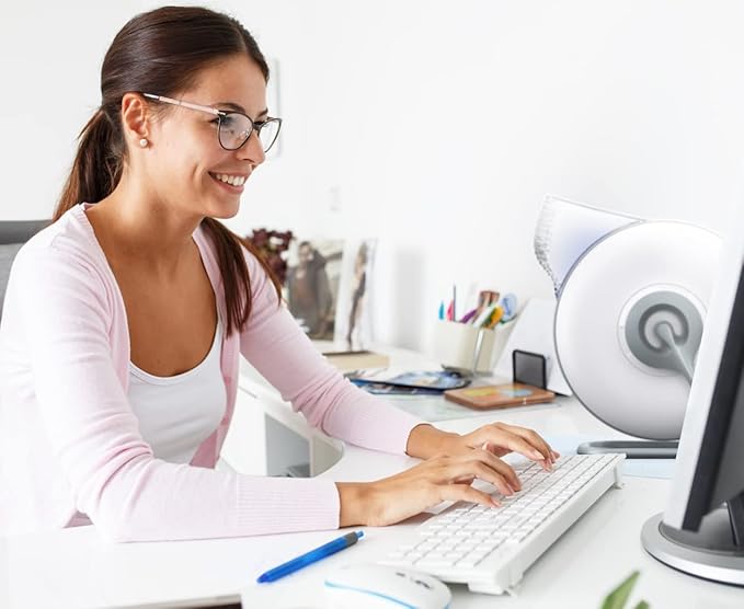 IQAir Atem Desk Air Purifier for Home, Office, Desktop, Small Room up to 150 sq ft, HyperHEPA Filter for Bacteria, Viruses, Allergens, Pets, Asthma, Pollen, Dust, Swiss Design, Made in Germany, White-CubbioJoy