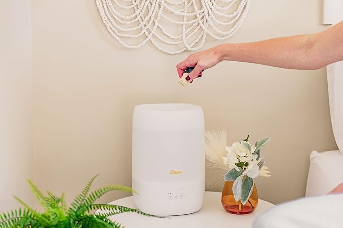 Crane Ultra-Quiet 3-in-1 Humidifier for Baby with Essential Oil Tray, 7-Color Sleep Light, 1 Gallon Top-Fill Tank, Ideal for Bedroom-CubbioJoy