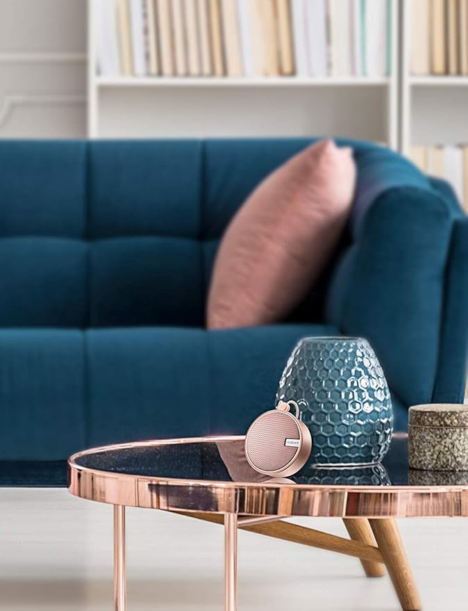 INSMY C12 IPX7 Waterproof Shower Bluetooth Speaker, Portable Small Speaker, Speakers Bluetooth Wireless Loud Clear Sound Support TF Card Suction Cup for Outdoor Kayak Canoe Beach Gift (Cashmere Pink)-CubbioJoy