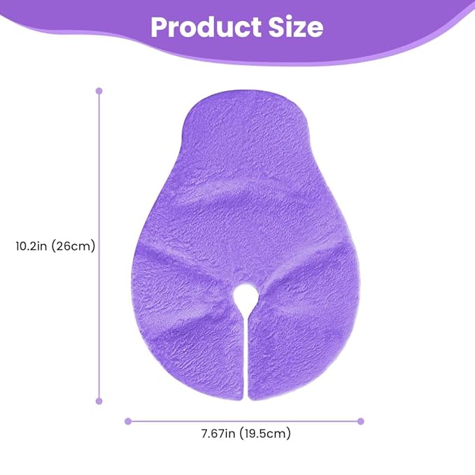 2 Larger Breast Ice Packs with Soft Covers and 6 Breast Pads for Leaking Milk, Hot and Cold Breast Therapy Packs, Breastfeeding Essentials for Relief of Clogged Ducts, Nipple Pain, Engorgement-CubbioJoy
