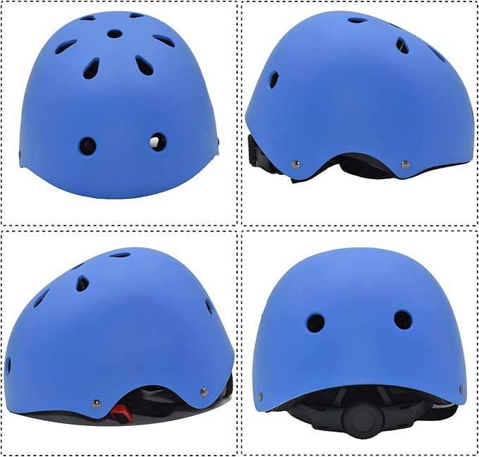 Kids Bike Helmet Set Adjustable for Children, Boys, Girls and Teenagers Aged 3-8 Years Includes Elbow, Knee, Wrist Guards Children's Helmet Protection Set for Bikes SkateboardsRollerskates-CubbioJoy