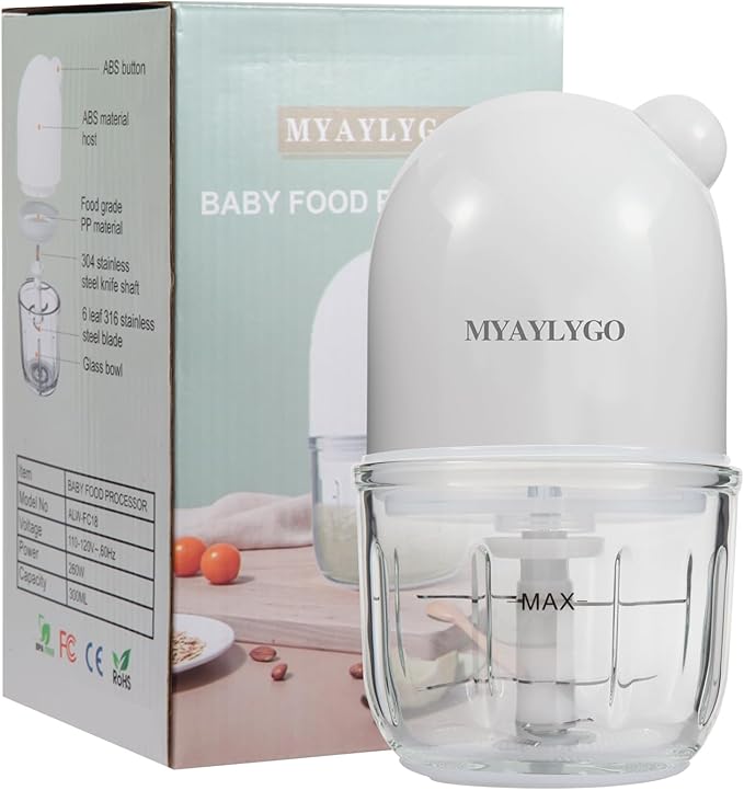 Baby Food Blender & Food Maker, Baby Blender, Food Puree Machine, Baby Food Grinder For Fresh Fruit, Veggies & Meat, Easy To Use & Easy To Clean Baby Feeding Essentials, Shower Gifts-CubbioJoy