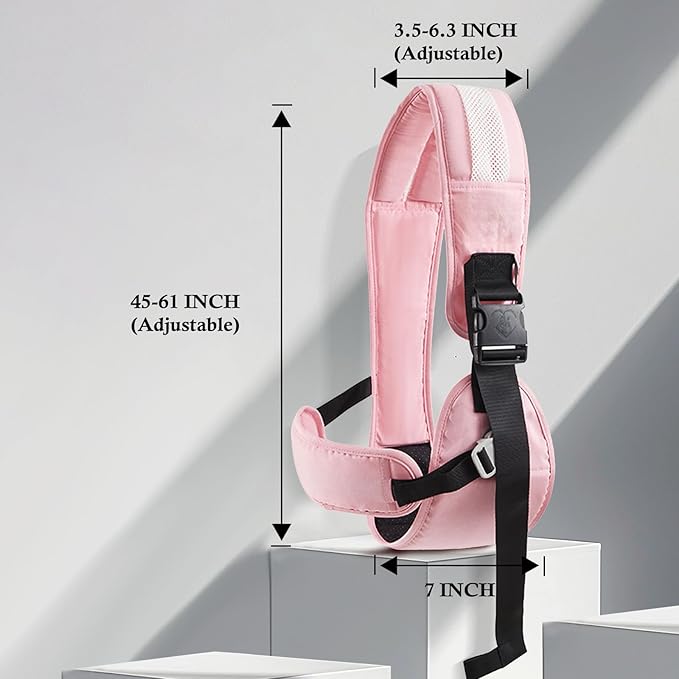 Baby Carrier Newborn to Toddler-Adjustable Baby Sling Carrier,Toddler Carrier for 25-60lbs,Comfortable Toddler Sling for Hands-Free Carrying (Pink)-CubbioJoy