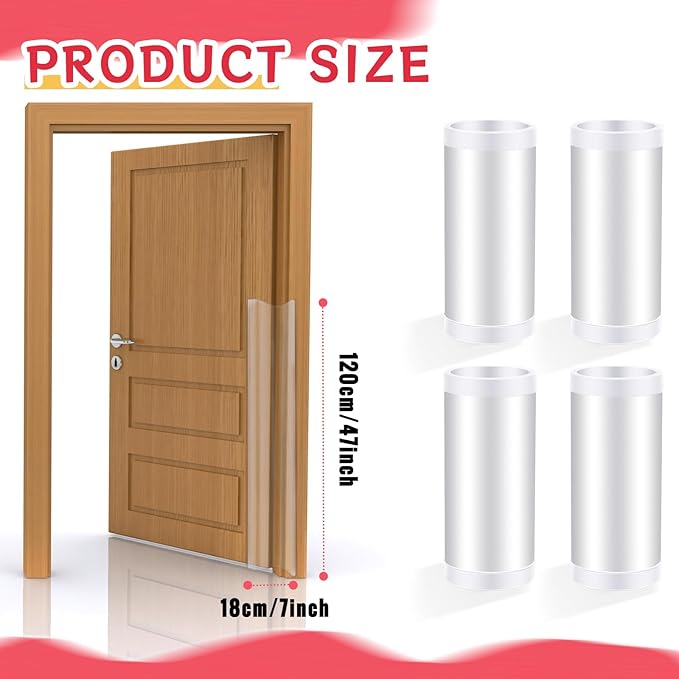 12 Pcs Door Pinch Guard Baby Proofing Jam Shield Door Finger Pinch Guard 47.2 x 7 Inch Hinge Cover Protectors for 90 and 180 Degree Gates Kids Pets Safety-CubbioJoy
