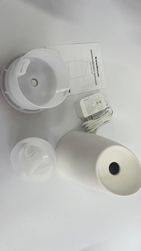 InnoGear Oil Diffuser, 150ml Ceramic Stone Diffuser for Essential Oils Handcrafted Aromatherapy Diffuser Ultrasonic Cool Mist Humidifier with 2 Mist Modes Waterless Auto Off for Home Room Office-CubbioJoy