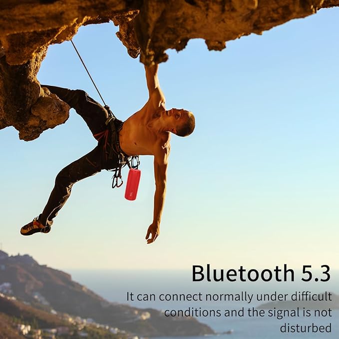 Bluetooth Speaker,MusiBaby M88 Speakers,Dual Pairing, Bluetooth 5.3,Loud Stereo Sound,Booming Bass,30H Playtime for Home& Outdoor Party,Beach,Portable Speaker,Gifts(Red)-CubbioJoy