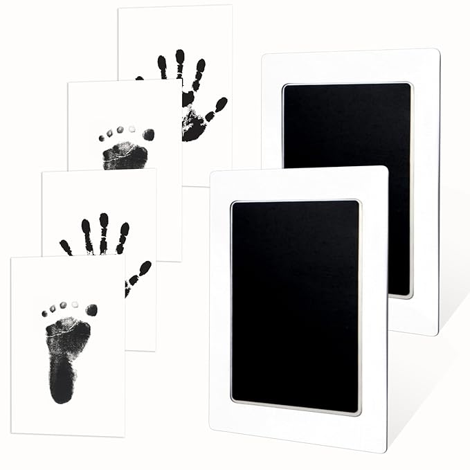 1-Pack Clean Touch Ink Pad for Baby Handprints and Footprints, Baby Footprint Kits,Inkless Hand and Footprint Kit,No Mess Ink Pad for Baby Hand and Footprints,Baby Shower Gifts for New Moms-CubbioJoy