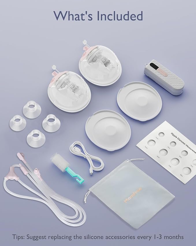 Breast Pump Hands Free K3 Updated,Wearable Breastfeeding Pump with Soft Double-Seal Flange,1800mAh Long Battery Life & LED Display, 3 Modes & 9 Levels Electric Breast Pumps Portable 15-24mm-CubbioJoy