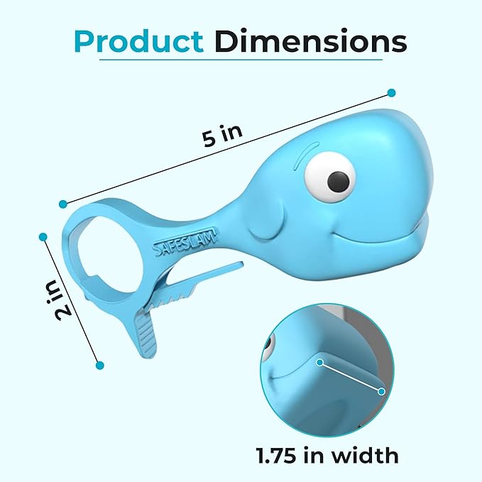 Baby Proofing Door Stopper, Door Pinch Guards Protect Child Fingers & PET Tails. Baby Safety Finger Protectors Prevent Pinch Injuries β Kids and Adults Love Whale Pinch Guard (Blue Pack of 2)-CubbioJoy