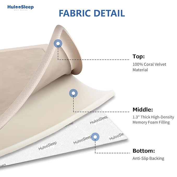 Baby Play Mat for Floor, 1.3" Thick Elasti-Foam 50x50 Playpen Mat for Toddlers Infant kids,Water-Repellent Soft Coral Velvet for Tummy Time, Non-Slip Backing for Crawling,Tatami Style(Beige)-CubbioJoy