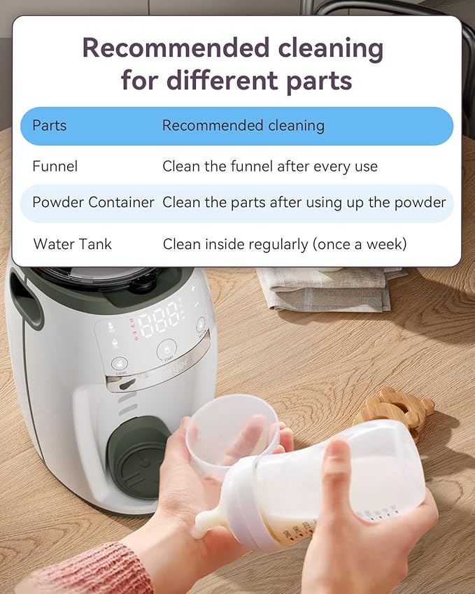 Instant Formula Maker comfyer, Customizable and Automatic Formula Dispenser Machine with Accurate Temperature Control for Baby, Automatic Powder Blending for All Brands of Bottle and Formula, White-CubbioJoy