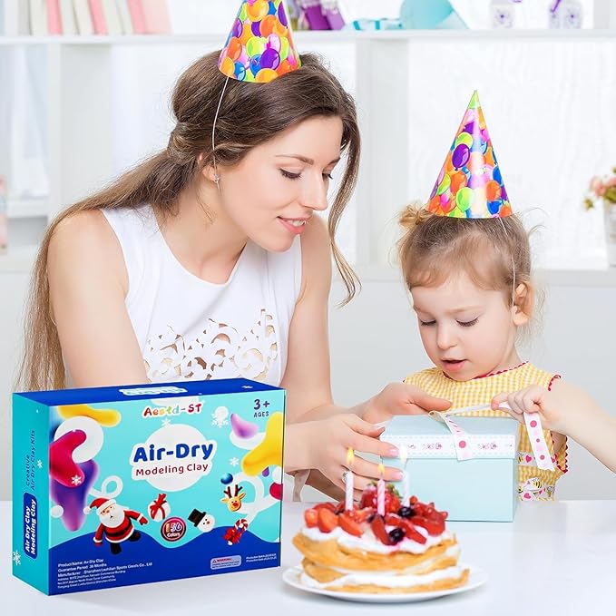 Air Dry Clay 156 Colors, Modeling Clay for Kids, Model Magic Clay, DIY Molding Clay Kit with Sculpting Tools, Soft and Non-Sticky, Arts and Crafts Gift for Boys Girls Kids-CubbioJoy