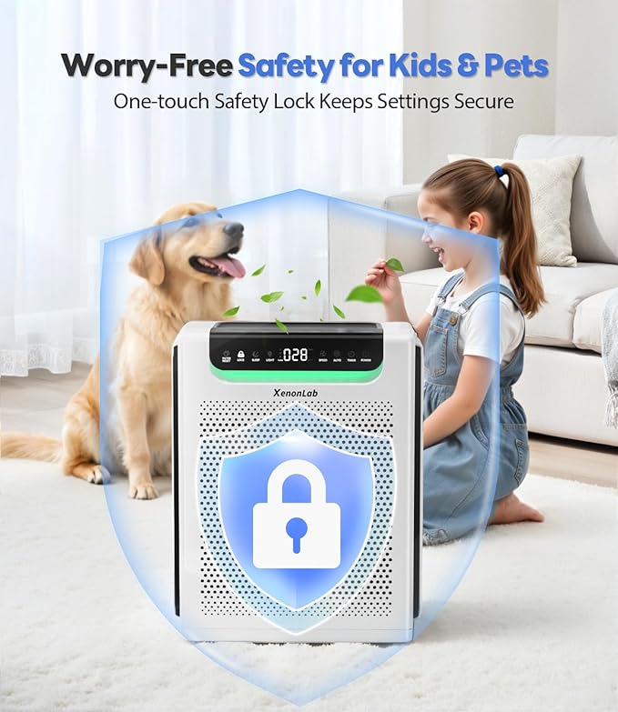 Air Purifiers for Home Large Room, Cover Up to 2600 FtΒ² with Washable Filters, Powerful Turbo Mode, PM2.5 Air Quality Display, 22dB Sleep Mode, Air Cleaner for Pets Hair, Smoke, Odors, HAP607, White-CubbioJoy