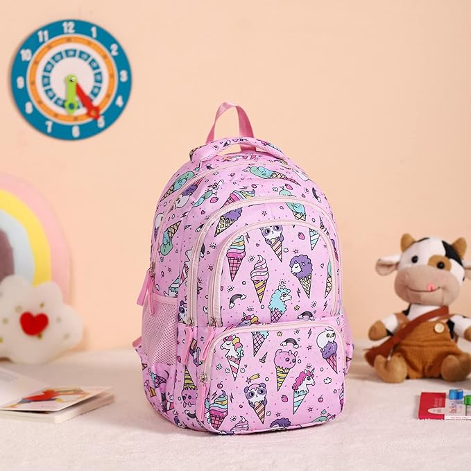 CLUCI Kids Backpack for Girls Bookbags Preschool Backpack Toddler Daycare School Bag Elementary Kindergarten Lightweight Waterproof Pink Unicorn-CubbioJoy