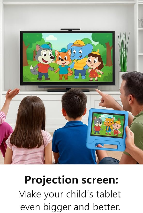 10.1" Kids Tablet Android 14 | 64GB Octa-Core 8GB RAM | Shockproof Case & Parental Control | 12H Fast Charge | HD Display w/Google Kids Space & Educational Apps | WiFi 6/Bluetooth/GPS | Ages 3-12-CubbioJoy