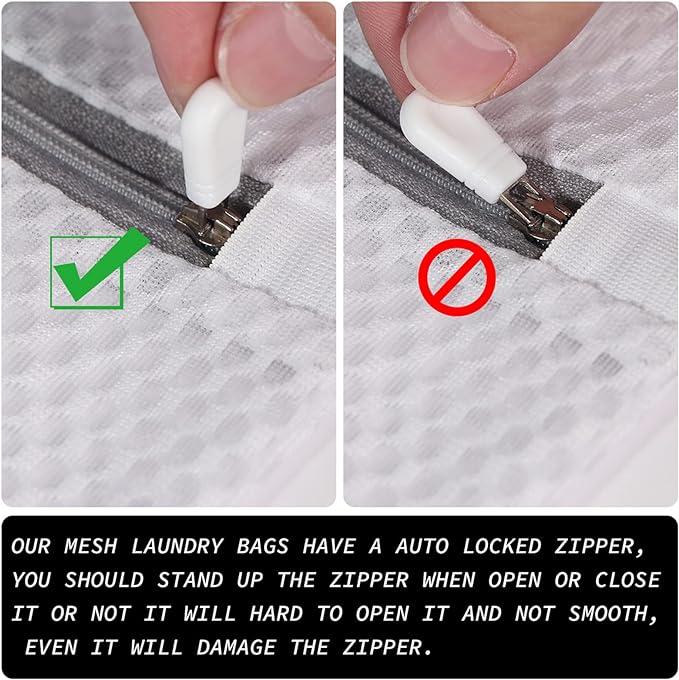 5Pcs Durable Honeycomb Mesh Laundry Bags for Delicates,Travel Organization Bag for Clothes,Jeans,Bath Towels,Bed Sheets (1X-Large 20 x 24 Inches,2 Large 16 x 20 Inches, 2 Medium 12 x 16 Inches)-CubbioJoy