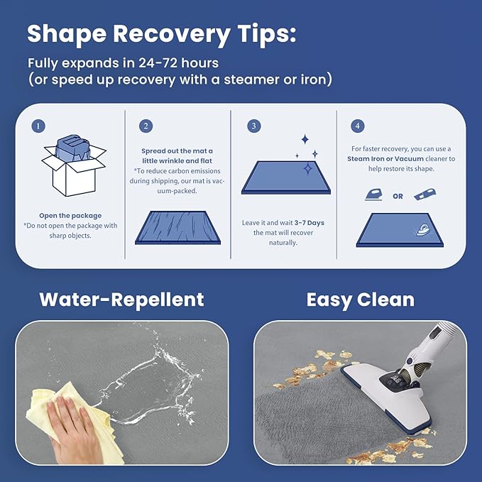 Baby Play Mat for Floor,1.3" Thick Elasti-Foam 74×50 Playpen Mat for Toddlers Infant kids,Water-Repellent Soft Coral Velvet for Tummy Time, Non-Slip Backing for Crawling,Tatami Style(Dark Grey)-CubbioJoy