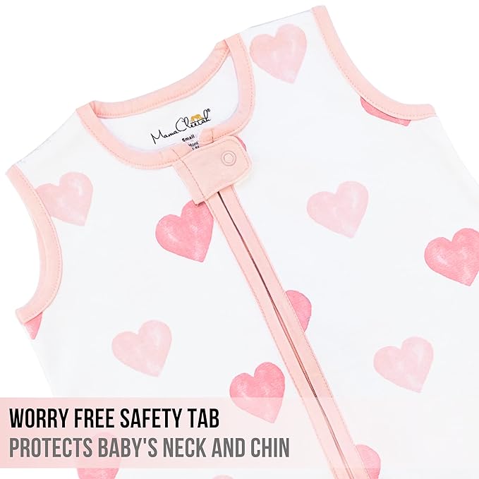 Baby Sleep Sack 1.0 TOG, Organic Cotton Baby Wearable Blanket with Two-Way Zipper, Swaddle Transition Baby Sleeping Bag, All-Season Sleep Sack for Newborn Infant Toddler Boy Girl, 6-12 Months, 1-Pack-CubbioJoy