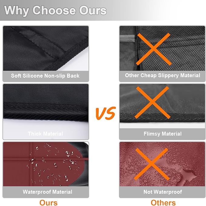 Car Seat Protector,2 Pack Automotive Seat Protectors Baby Carseat Pad Waterproof Durable 600D Fabric for Child Baby Car Seat Mat Vehicle Pet Cover 2 Storage Pockets (Wine Red)-CubbioJoy