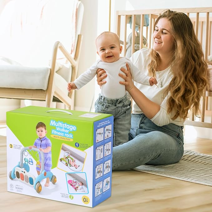 Baby Play Gym Walker Kick and Play Piano Gym Musical Tummy Time Mat for Boys Girls Infant Newborn Gifts (Panda Upgraded)-CubbioJoy