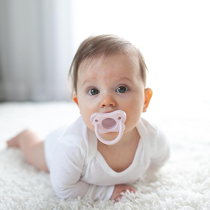 Dr. Brown's Anti-Colic Baby Feeding Set with Slow Flow Nipples, Travel Caps, Silicone Pacifier - Pink-CubbioJoy