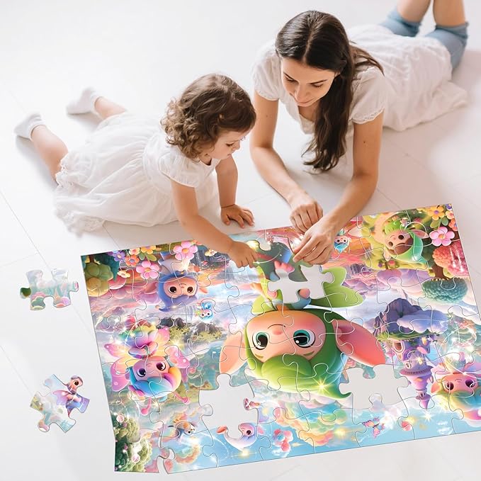 Jumbo Floor Puzzle for Kids,48 Piece Fairy Large Jigsaw Puzzles for Toddler Ages 3-5,Preschool Educational Toy Gift for Boys & Girls Ages 4-8-CubbioJoy