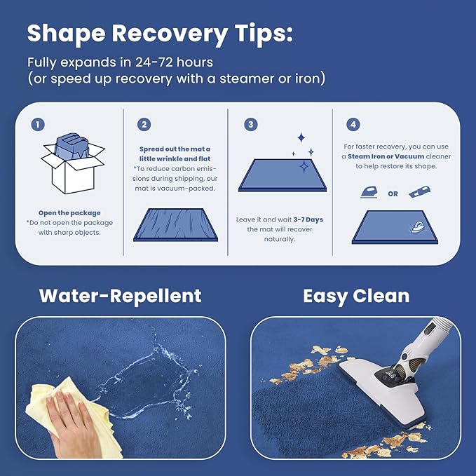 Baby Play Mat for Floor,1.3" Thick Memory foam Tummy Time Mat,Soft Coral Velvet Nursery Rug,Extra Large Non Slip for Toddlers,Infants,kids-CubbioJoy