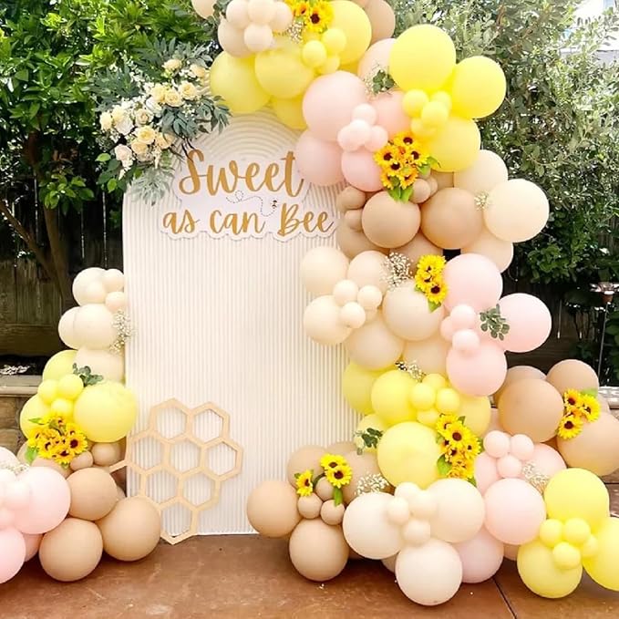 140pcs Yellow Round Balloons Different Sizes 18 12 10 5 Inch Latex Balloons for Arch Decoration Party Balloon Kit for Graduation Birthday Party Wedding Balloon Baby Shower Decoration-CubbioJoy