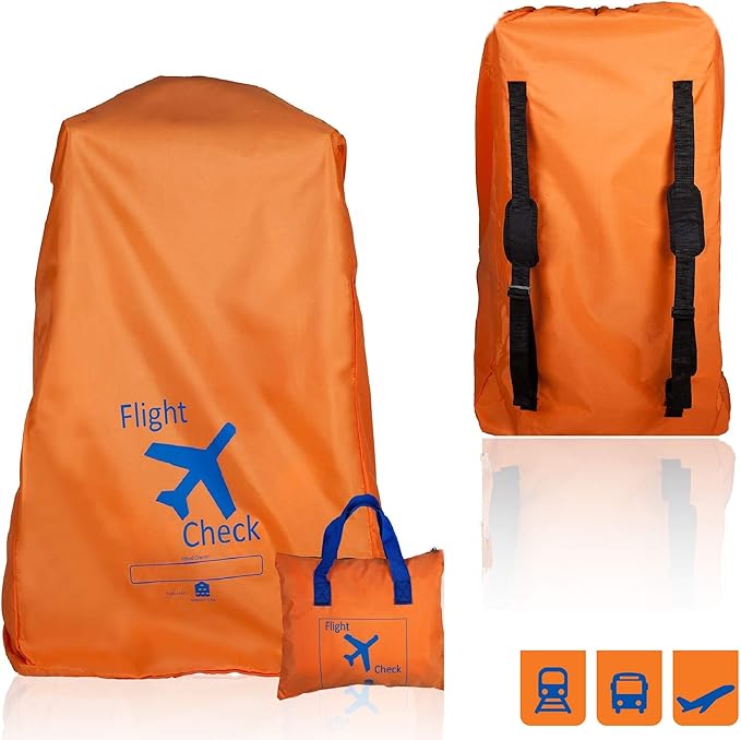 Alnoor USA Gate Check Bag for Single & Double Stroller Travel Bag for Air Plane | Extra Large & Ultra Durable - Includes Padded Shoulder Straps for Comfort & Durability With Pouch – Bonus E-Book-CubbioJoy