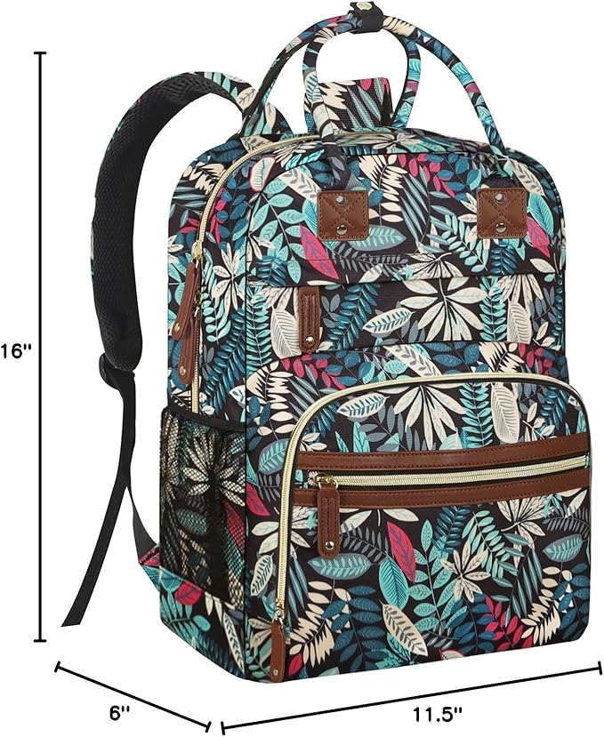 Diaper Bag Backpack Tote for Women Large Capacity, Baby Bag with Insulated Pockets Multifunctional Diaper Bags For Baby Girl Boy Waterproof Baby Bags For Boys Girls Mama Maternity Bag Colorful Leaves-CubbioJoy