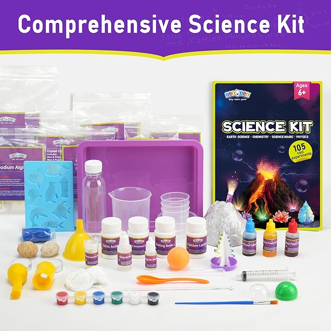BenBen Science Kits for Kids Age 8-12, 105 Experiments Educational Toy, STEM Toys for 6 7 8 Year Old Boys Girls Birthday Gift, Science Kits for Kids Age 5-7, Chemistry Set for Homeschooling-CubbioJoy