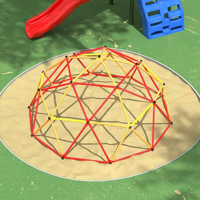 JAXPETY Climbing Dome, 7FT Outdoor Jungle Gym for Kids Ages 4-8, Toddler Monkey Bars for Backyard, Doorway Playground Climbing Structures for Toddler Climbing, Montessori Climbing Set for Dome Climber-CubbioJoy