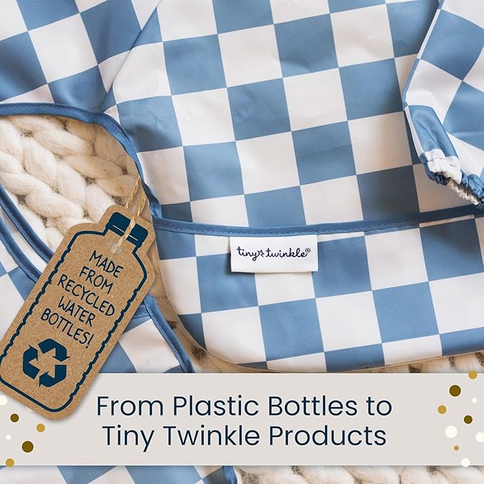 Tiny Twinkle Mess-Proof Waterproof Wet Dry Bag | 2-Pack Reusable Wet Bags for Swimsuits & Baby Clothes | Leakproof Wet Bag for Travel & Diaper Changes for Baby (Blue Floral)-CubbioJoy