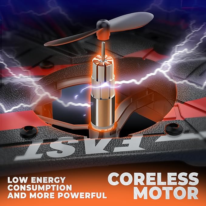 BEZGAR Drones for Kids | 2.4GHZ RC Plane, Remote Control Airplane, RC Helicopter, 360° Flip Fighter Jet Toy, Toys for ages 8-13 with Colorful LED Navigation Lights Red-CubbioJoy