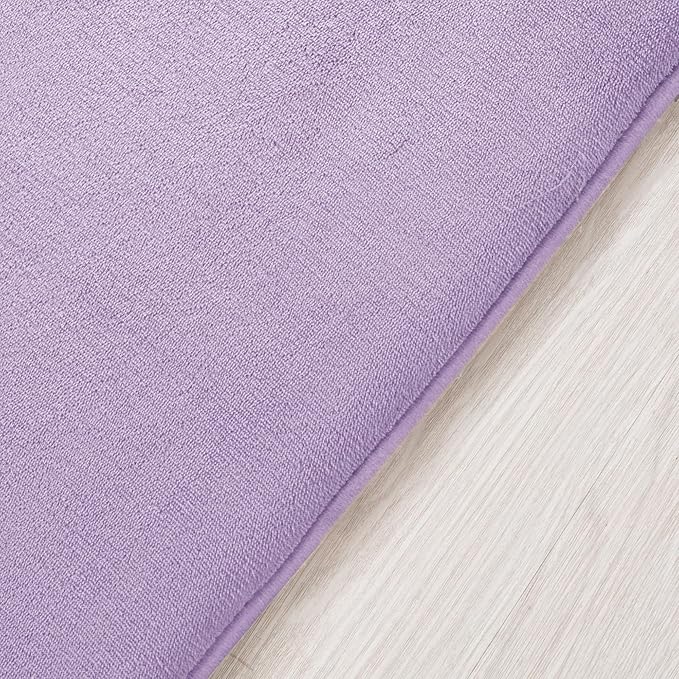 BALAPET Thick Memory Foam 71x59 Play Mat for Playpen, Super Soft Velvet Portable Baby Playpen Mat for Kids Toddler Crawling and Play, Non-Slip Bottom Playmat, Purple-CubbioJoy