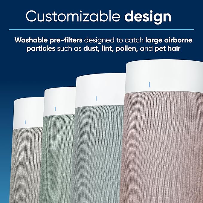 BLUEAIR Air Purifiers for Bedroom, HEPASilent Air Purifiers for Home, Air Purifiers for Pets Allergies Air Cleaner, Smart Air Purifier, Small Room Air Purifier, Virus Air Purifier, Blue Pure 411i Max-CubbioJoy