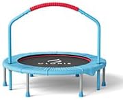CLORIS 38in/48in Folding Trampoline - Max Load 220lbs / 450lbs Mini Trampoline Rebounder Trampoline for Adults with Adjustable Foam Handle, with safty Padded Cover Best Gift for Kids/Adult-CubbioJoy