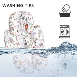 2 in 1 Infant Car Seat Insert, Car Seat Head Support Baby Girls Boys, Soft Newborn Carseat Insert Cushion, Perfect for Carseats, Strollers, Swings (Gray Animals)-CubbioJoy