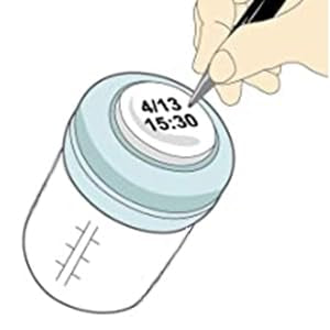 COMI Wide Neck Glass Breastmilk Collection n Storage Bottle, 4 Packs, 6oz with Screw Ring Sealing Disk; Re-markable Sealing Disc. BPA Free, Fits Breast Pumps & Nipples (4 Pink Lids)-CubbioJoy