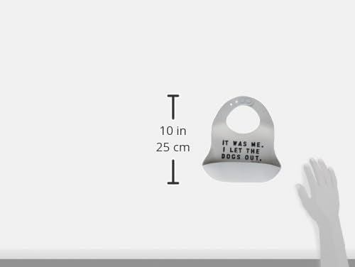 Baby Bib for Eating by Bella Tunno, Waterproof Silicone Bib with Large Food Catcher, Adjustable Fit for Babies 4-12 months & Toddlers 1-3 Years, Boys & Girls, Let The Dogs Out-CubbioJoy