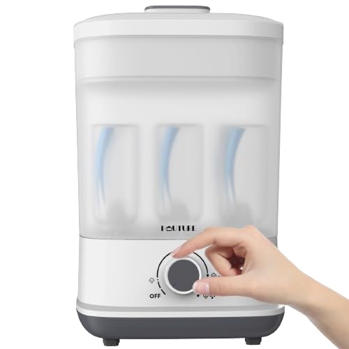 Baby Bottle Sterilizer, HAUTURE Bottle Sterilizer and Dryer, One-Dial Control Electric Steam Bottle Sanitizer for Baby Stuffs, Baby Bottles & Breast Pump Accessories-CubbioJoy