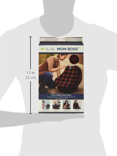 Itzy Ritzy 4-in-1 Nursing Cover, Car Seat Cover, Shopping Cart Cover & Infinity Scarf – Breathable, Multi-Use Nursing Cover Up for Breastfeeding, Carseat Canopy & Stroller Cover (Buffalo Plaid)-CubbioJoy